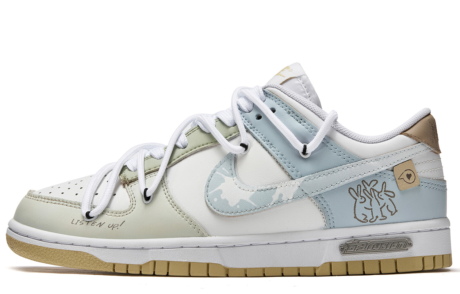 

Кроссовки Nike Dunk Skateboard Shoes Men Low-Top Green White, Зеленый, Кроссовки Nike Dunk Skateboard Shoes Men Low-Top Green White
