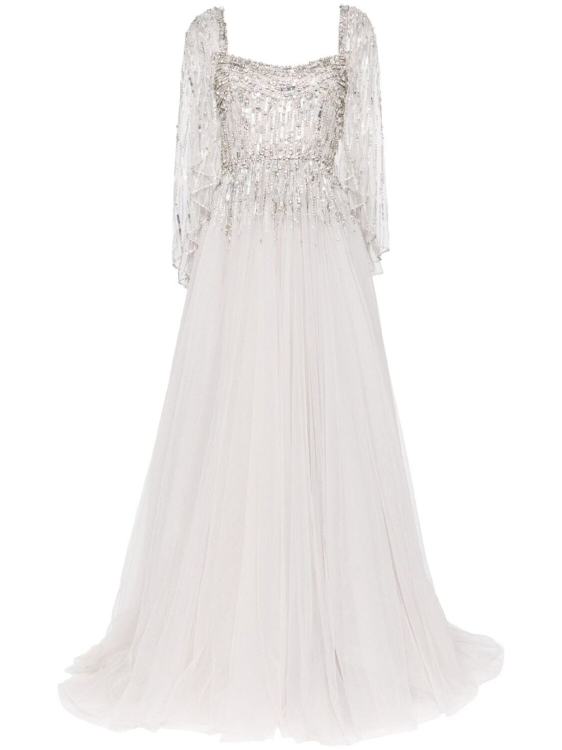 

Jenny Packham вечернее платье Bunny Blooms с пайетками, серый