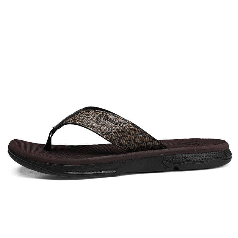 

Eminu Мужские шлепанцы с резиновой подошвой, устойчивой к истиранию, коричневые, цвет Brown