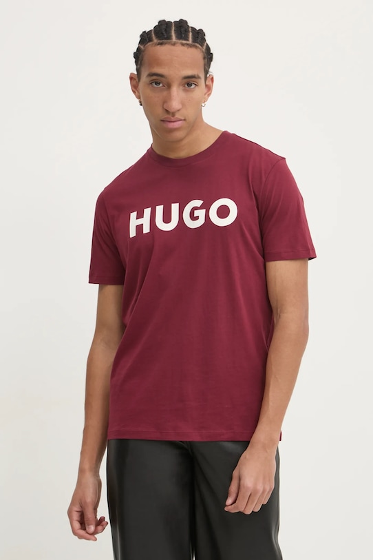 

Хлопковая футболка Hugo, красный