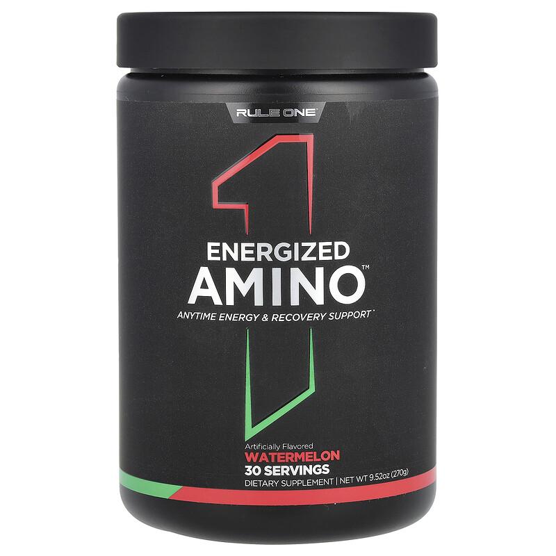 

Rule One Proteins, Energized Amino, аминокислоты, со вкусом арбуза, 270 г (9,52 унции)
