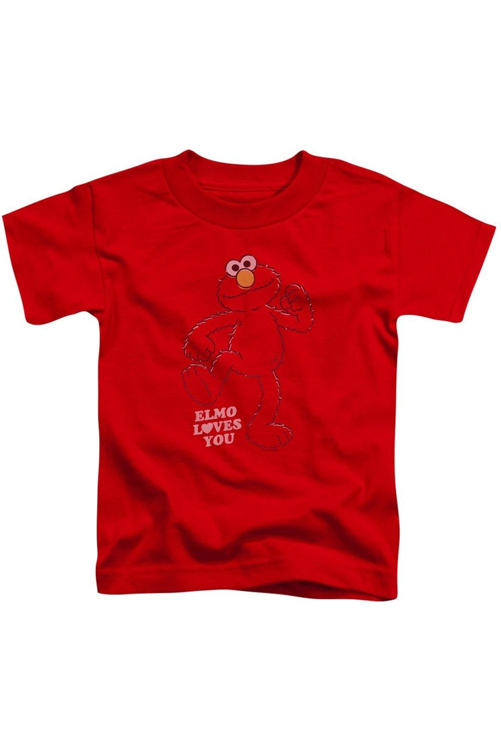 

Футболка с коротким рукавом "Elmo Loves You" от Sesame Street для детей Gildan, красный