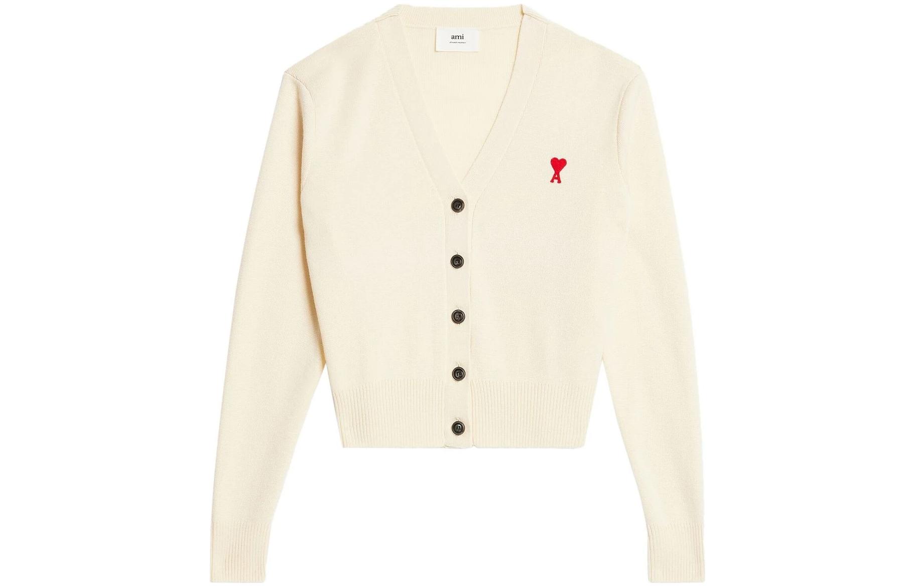 

Ами Де Кер Кардиган на пуговицах вязаный AMIPARIS, Бежевый