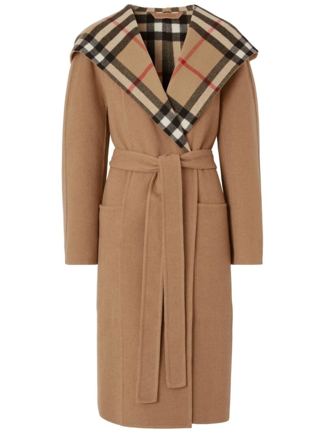 

Burberry пальто с запахом, коричневый