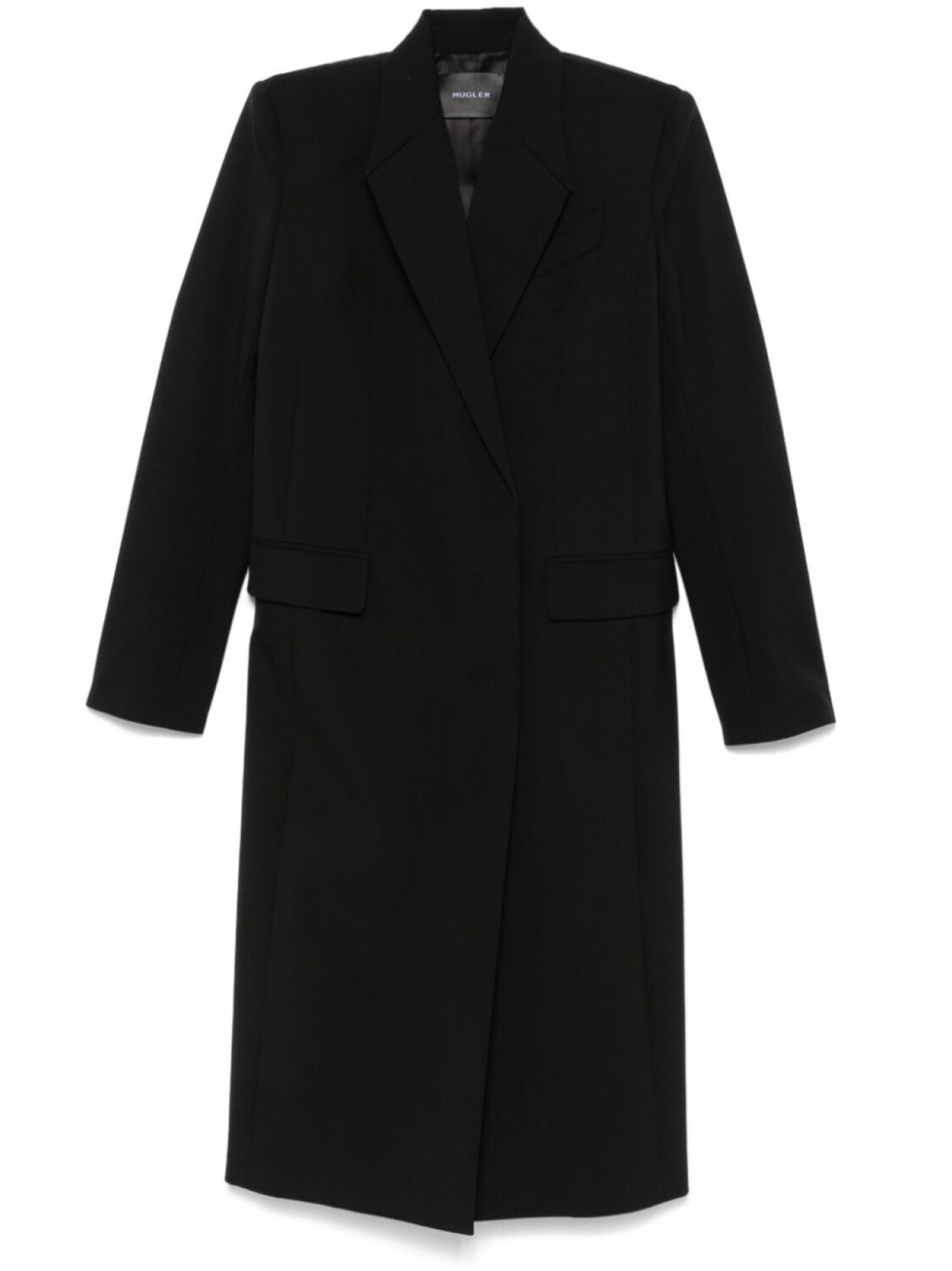 

Mugler шерстяное пальто, черный