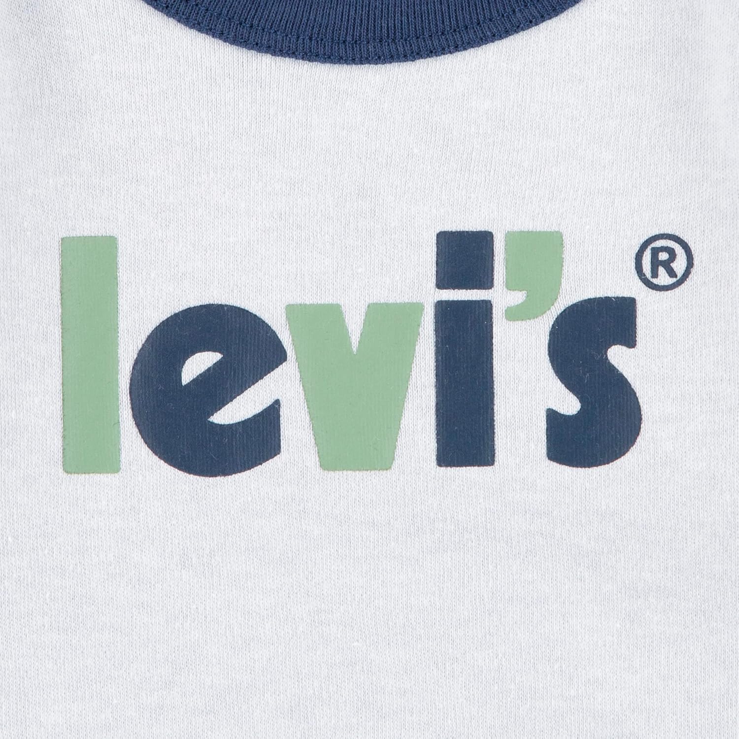 Комплект из 3 предметов: детская футболка с длинным рукавом Levi's, штаны и шапочка унисекс, Light Grey Heather/Stars — фото 3