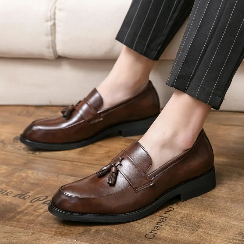 Лоферы кожаные Slip On Loafers, коричневый UOPYNE — фото 2