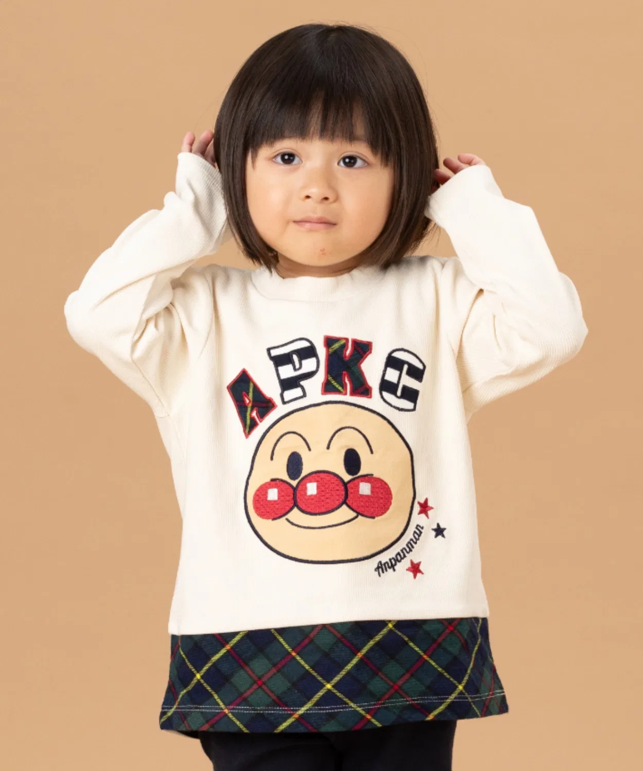 Детский пуловер с аппликацией Anpanman Kids Collection офф-белый — фото 4