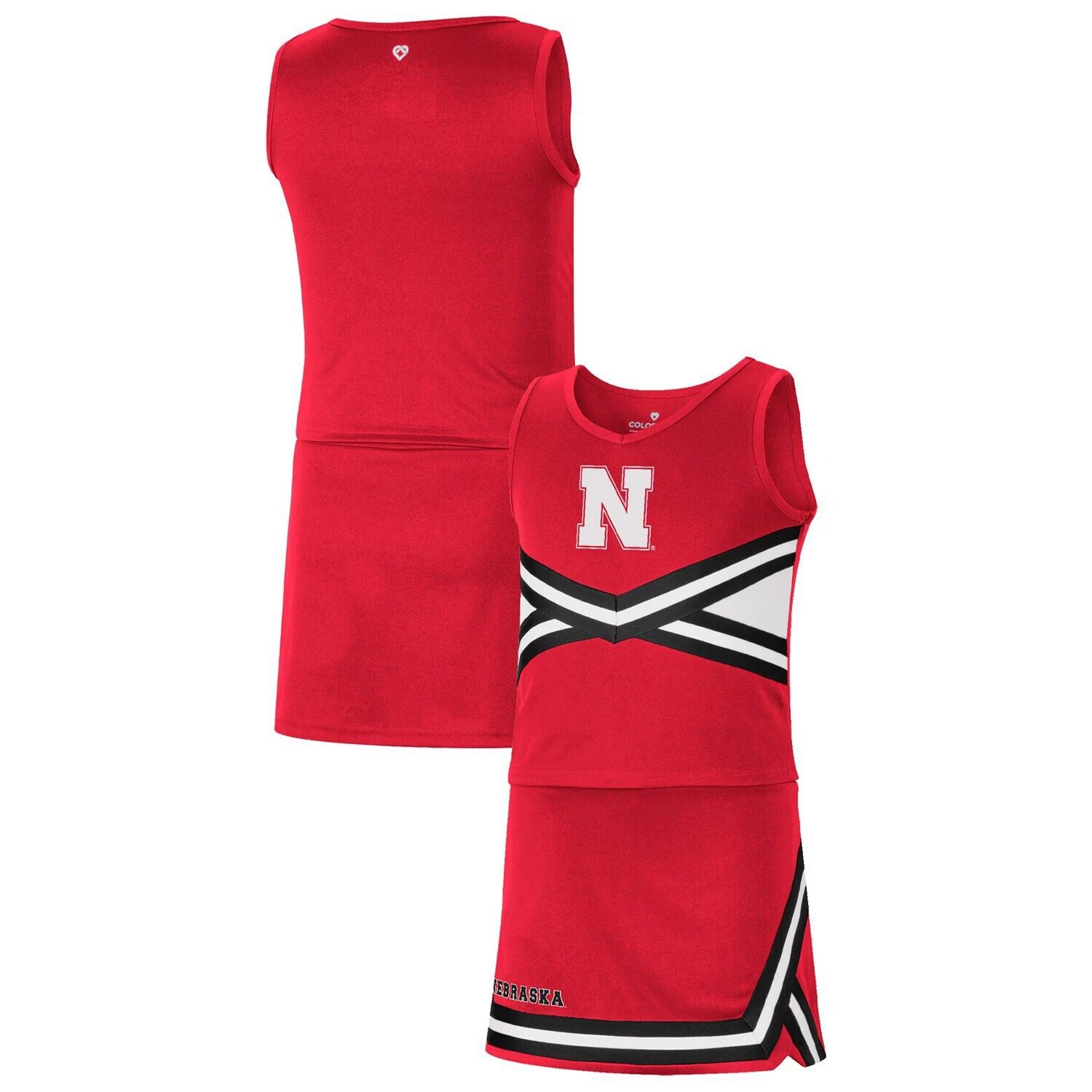 Молодежный комплект для девочек Colosseum Scarlet Nebraska Huskers Carousel Cheerleader Set Colosseum — фото 4