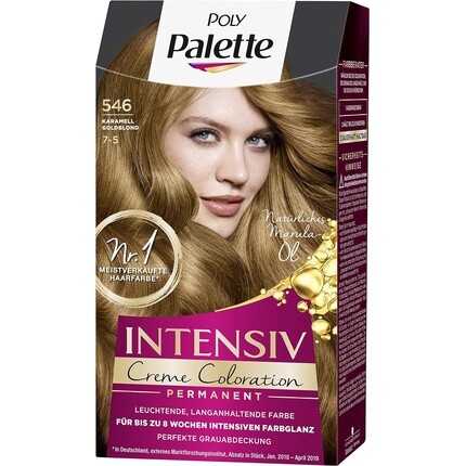 

SCHWARZKOPF POLY PALETTE Интенсивная крем-краска для волос 546/7-5 Карамельный золотистый блонд 128 мл