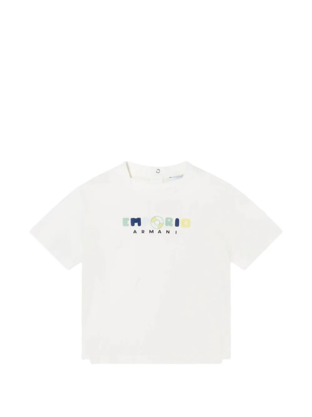 

Футболка с короткими рукавами и логотипом Emporio Armani Kids, белый