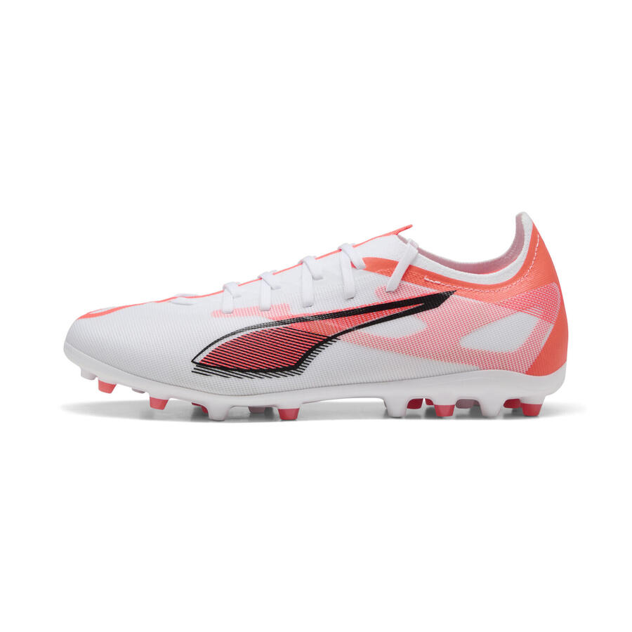 Футбольные бутсы ULTRA 5 MATCH MG для взрослых PUMA, белые, чёрные, светящиеся, красные — фото 4