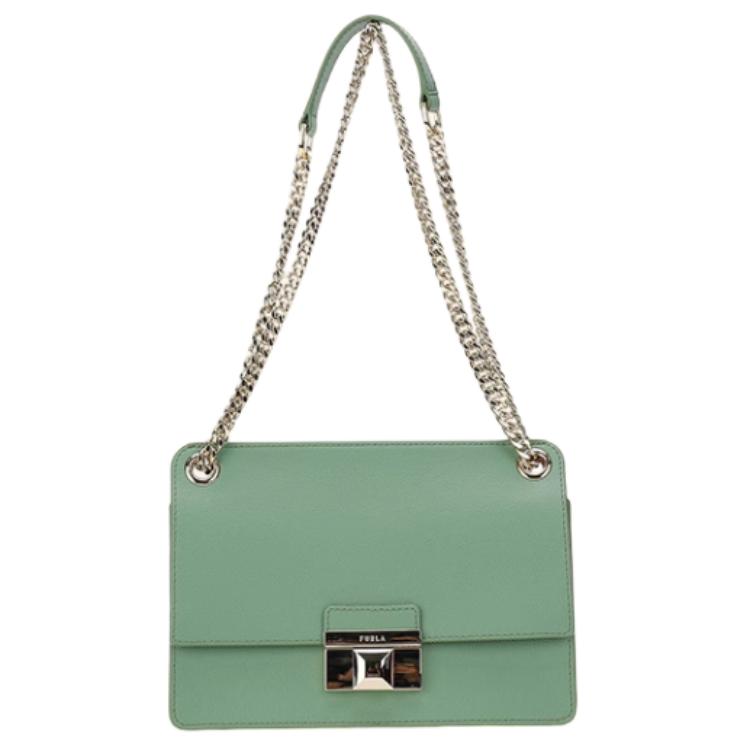 

Furla Кожаная женская сумка через плечо цвета зеленой тимьяна