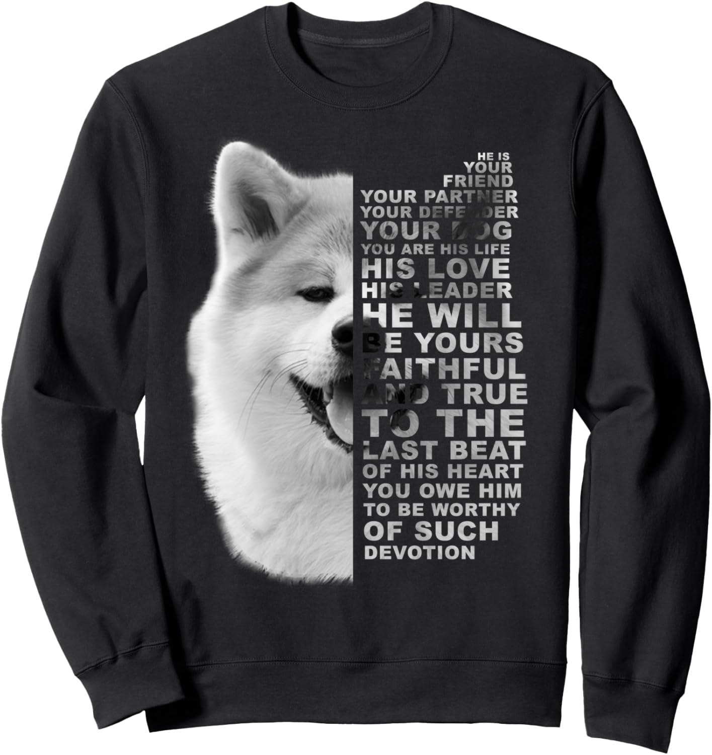 

Он твой друг, твой партнер, твоя собака, акита-ину, лиса, толстовка Bcc Akita Inu Shirts & Dog Lover Gifts, черный