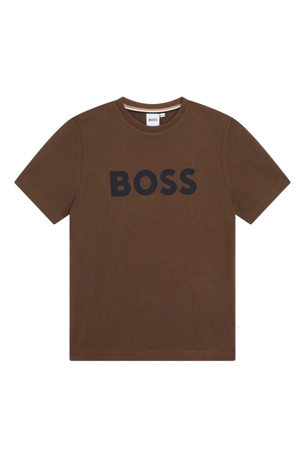 

Коричневая футболка с логотипом BOSS, коричневый
