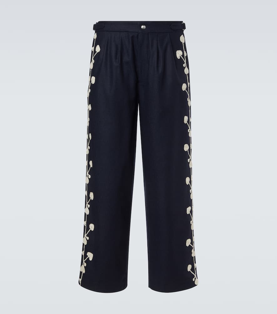 

Широкие брюки из шерстяной смеси Snowdrop Bode, Navy