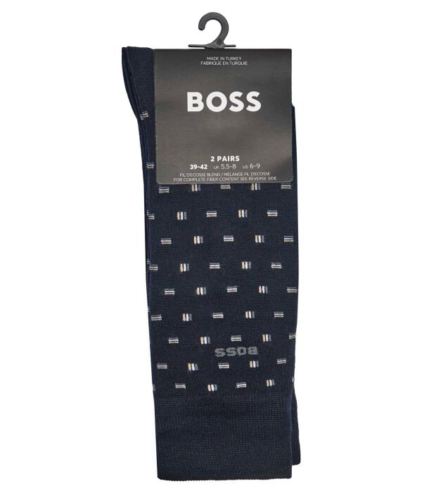 Носки мужские Boss с культовой символикой 2 пары, синий — фото 2