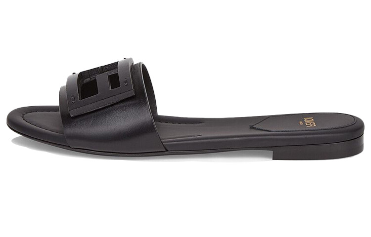 Шлепанцы Baguette от Marc Jacobs, черные, кожаные Fendi
