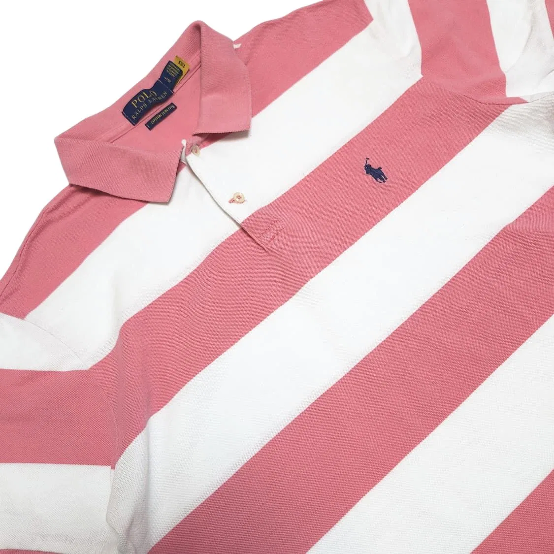 Поло Polo Ralph Lauren Custom Slim Fit розовое мужское — фото 4