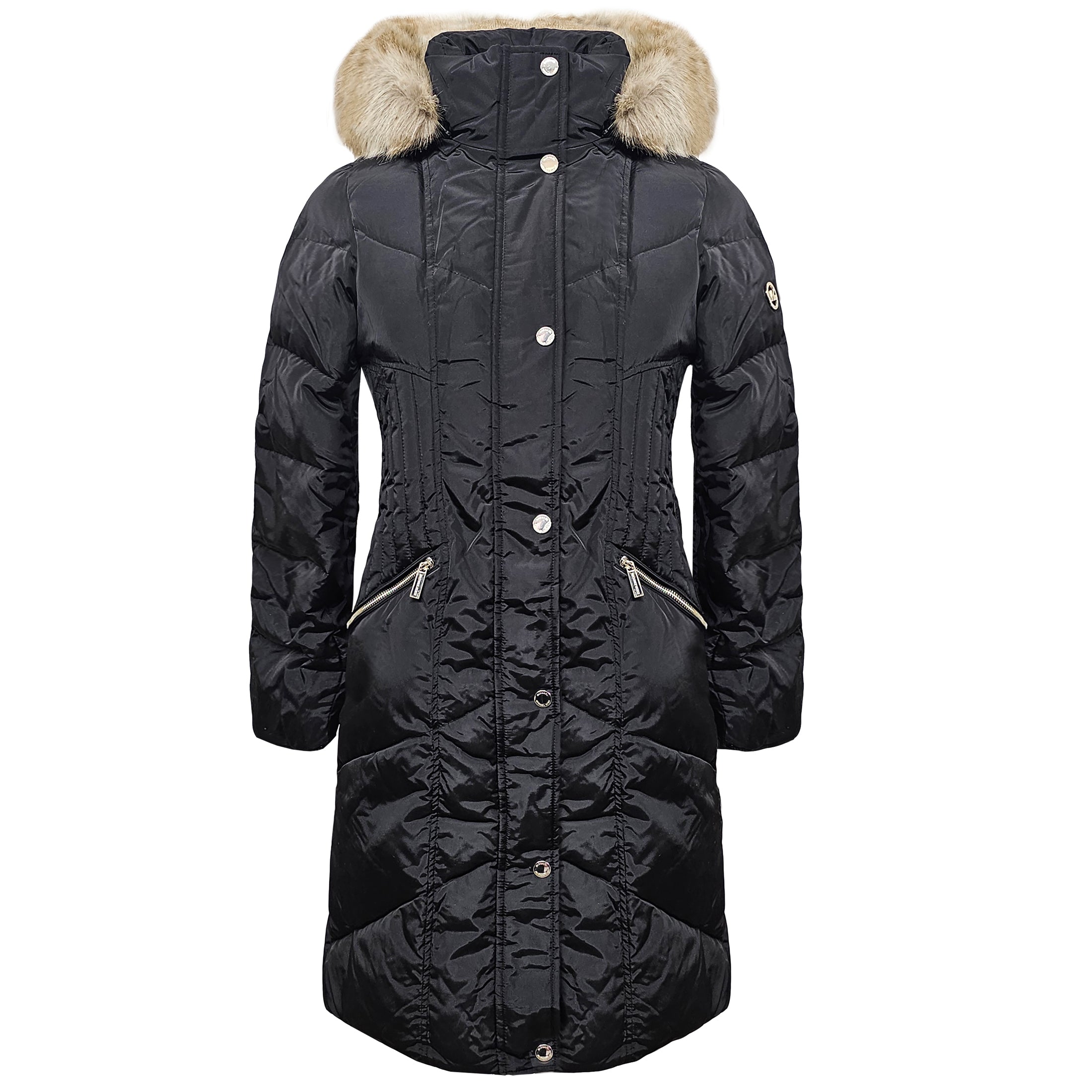

Michael Michael Kors Женский пуховик Chevron 3/4, черный