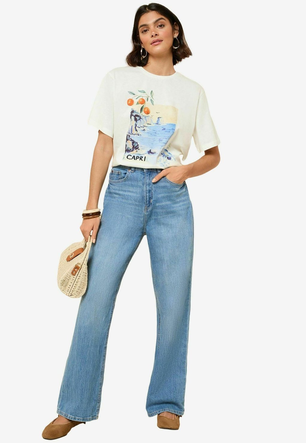

Футболка с принтом REGULAR FIT - CREW NECK BOXY GRAPHIC Friends Like These, белый