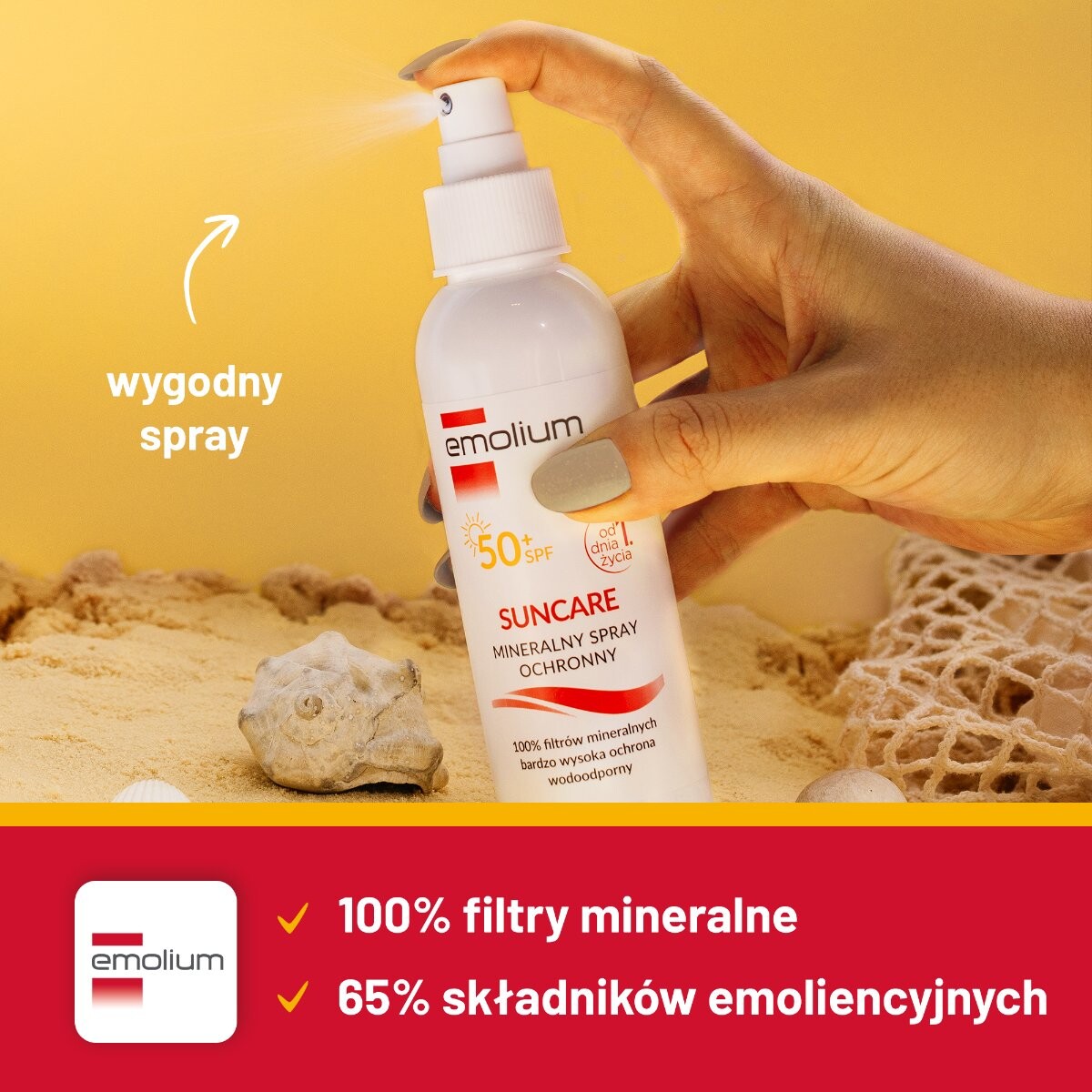 Эмолиум, Suncare, минеральный защитный спрей, SPF 50+, 100 мл Emolium — фото 4