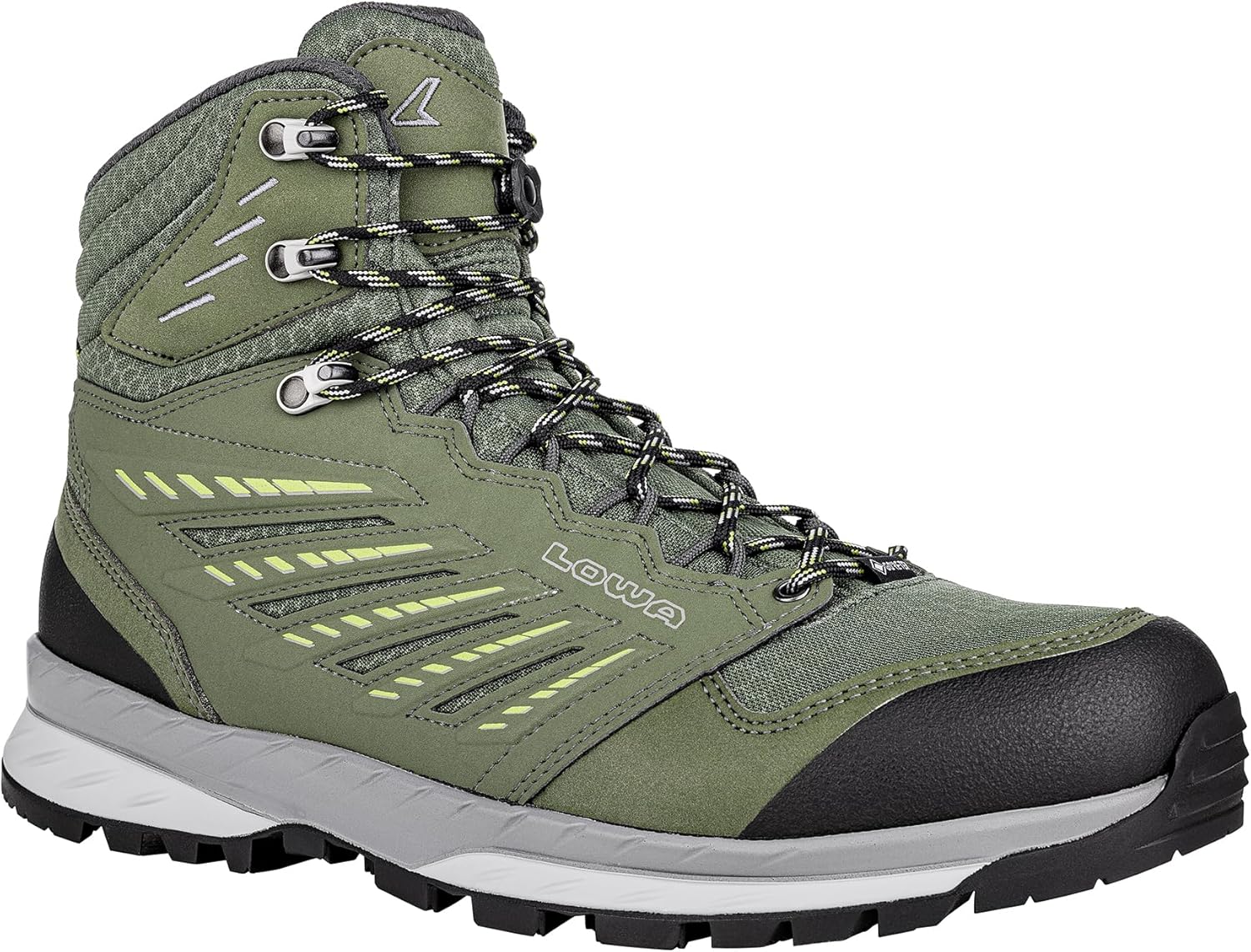 Мужские ботинки Lowa Trek Evo GTX Mid из текстиля и синтетики, оливковый — фото 4