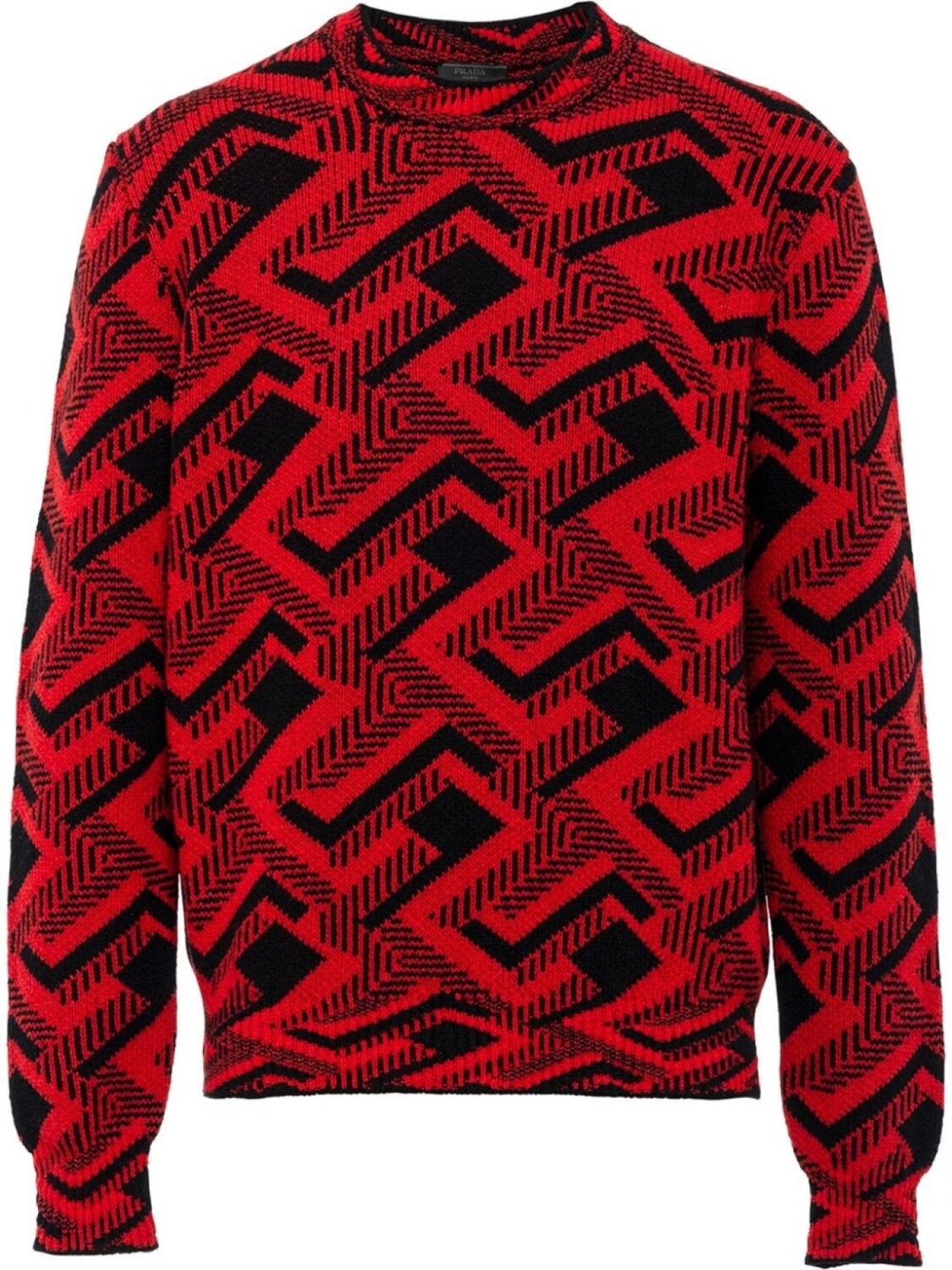 

Prada джемпер вязки интарсия, красный