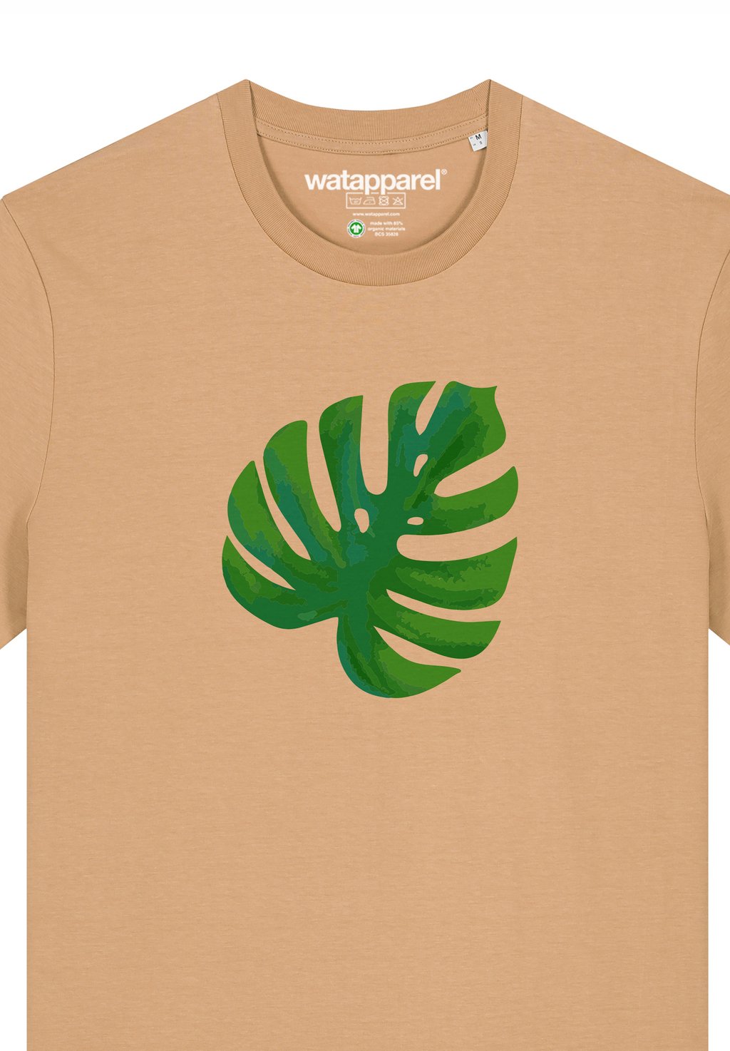 

Футболка с принтом MONSTERA watapparel, бежевый