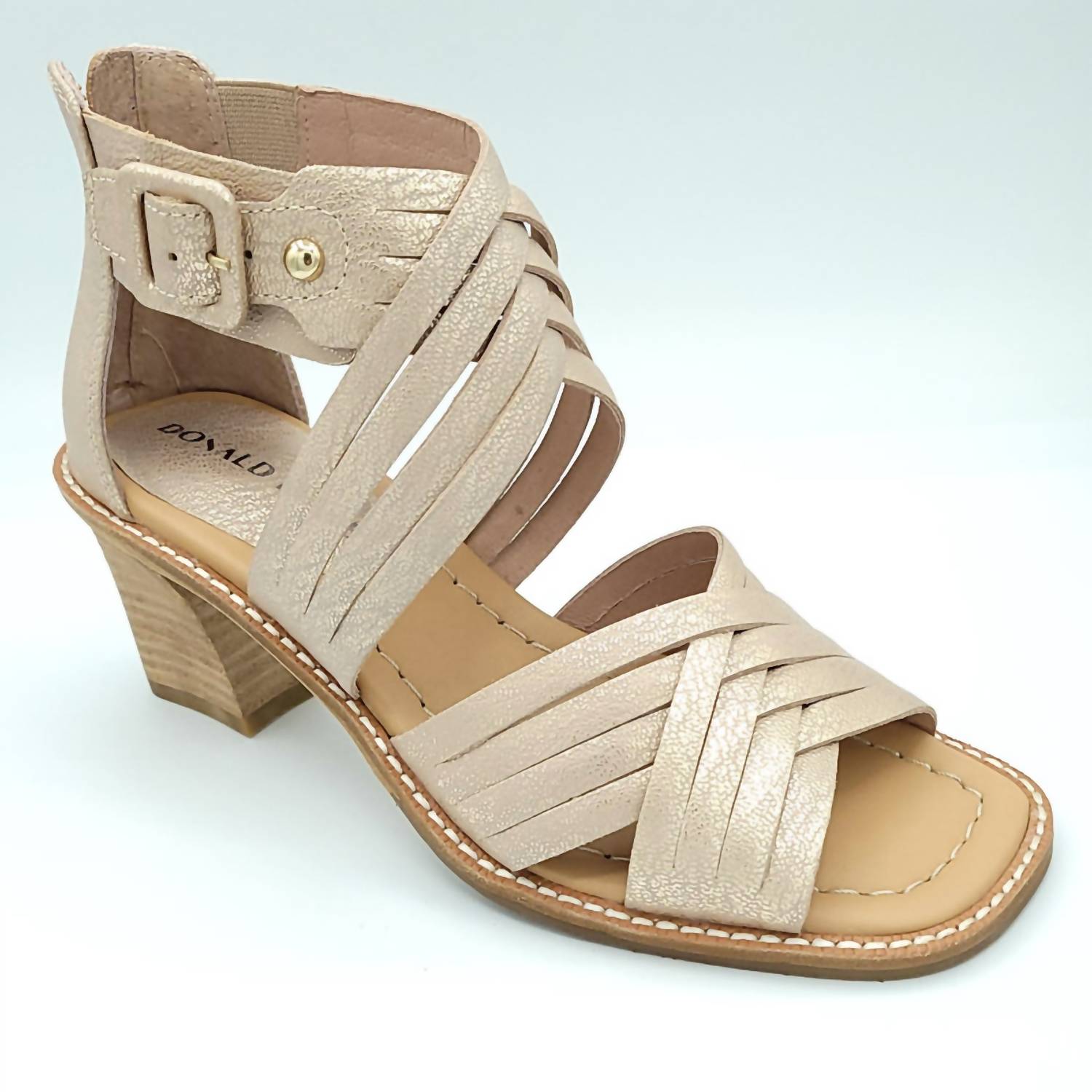 Junnah Heel In Pale Gold Donald Pliner