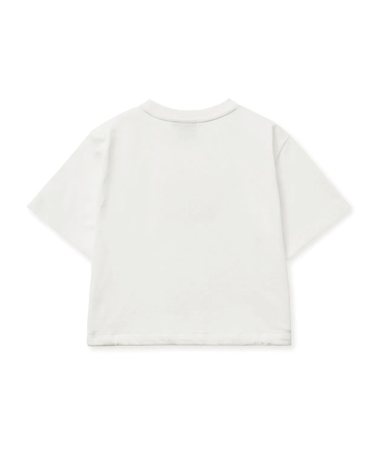 Детский укороченный свитшот Kids Girl Tag Crop MTM Tee цвета айвори от Brownbreath Kids — фото 3