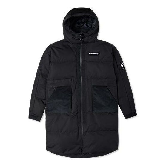

Куртка premium long down jacket 'black' Converse, черный