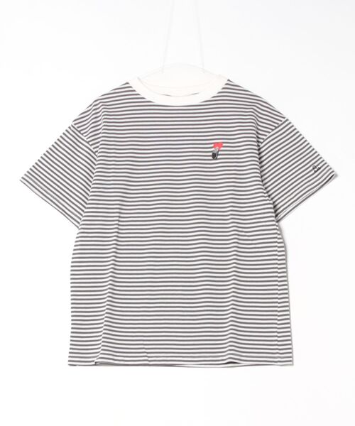 

Футболка с коротким рукавом, полосатая, бренд Stray Sheep, серый