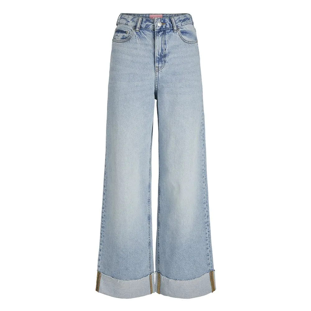 

Джинсы Jack & Jones Tokyo Wide Fold Up R6169 JJXX high waist, синий
