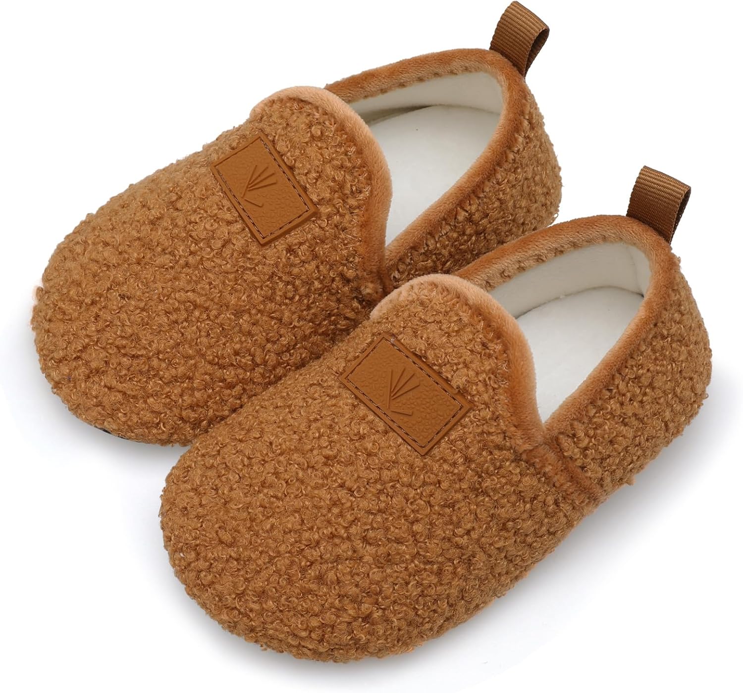 

Детские зимние домашние тапочки Lisdwde для мальчиков и девочек, теплые носки для дома для малышей, коричневый