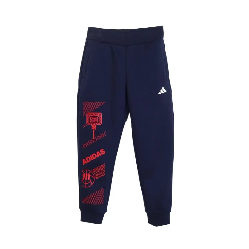 Adidas Детские спортивные штаны для возраста 3-7 лет темно-синий — фото 2