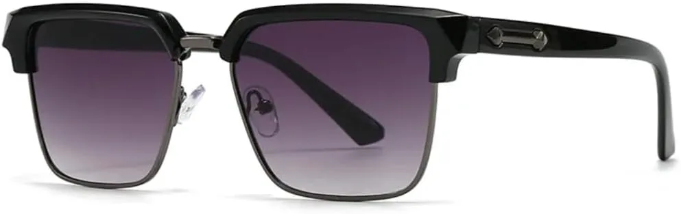 

Классические солнцезащитные очки в полуободковой оправе для мужчин и женщин, в стиле ретро, ​​популярные черные, с защитой от УФ-излучения UV400 TKKTLLT, Tyj392-2