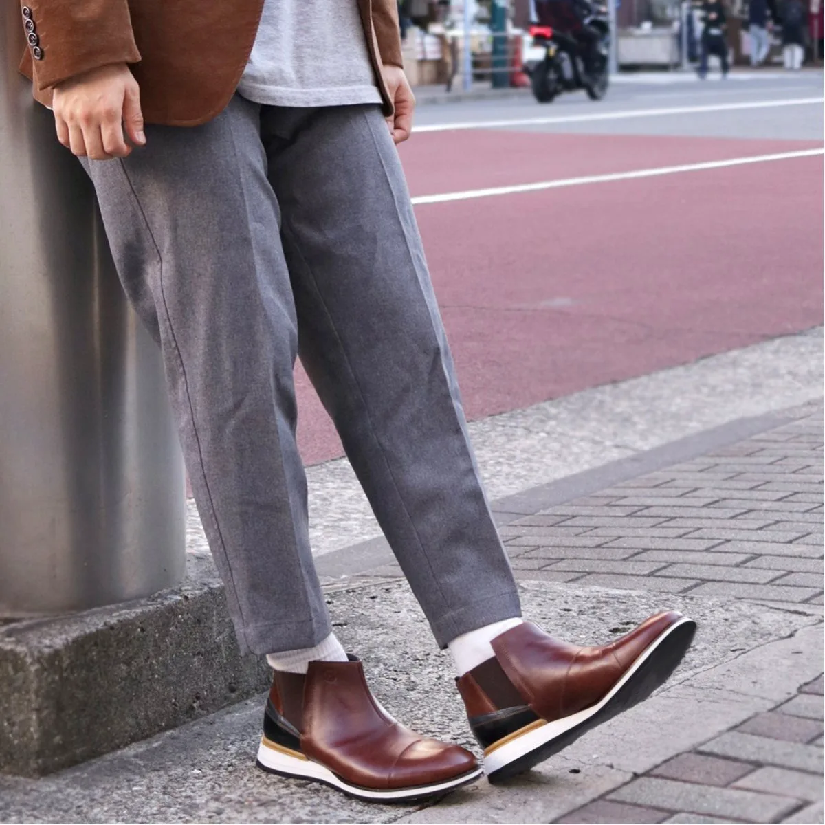 Ботинки Sports Mix Side Gore Lanvin En Bleu, brown