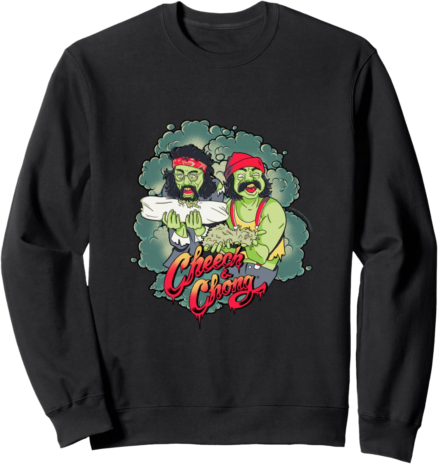 

Толстовка Cheech & Chong на Хэллоуин с изображением зеленых зомби, поедающих травку, черная, Черный, Толстовка Cheech & Chong на Хэллоуин с изображением зеленых зомби, поедающих травку, черная