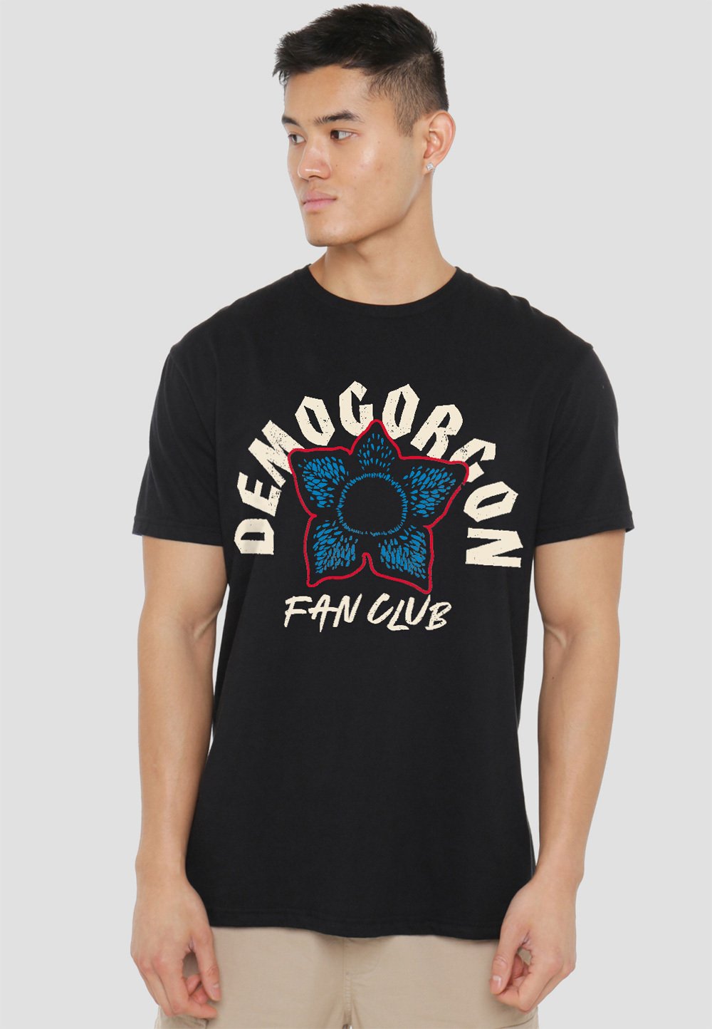 

Футболка с принтом STRANGER THINGS DEMOGORGON FAN CLUB NETFLIX, черный