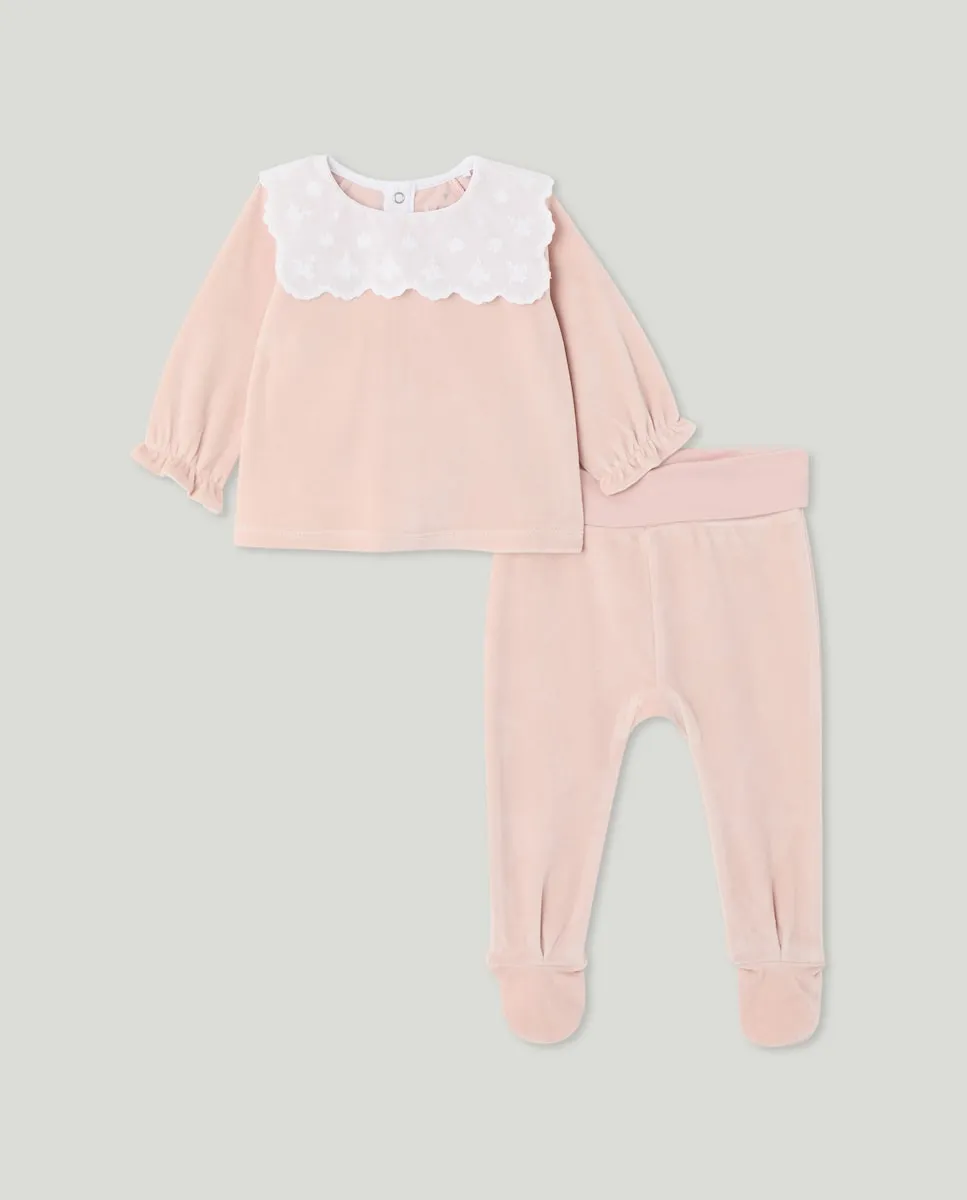 

Детский комплект, однотонный с длинными рукавами Coconut El Corte Inglés, розовый