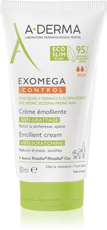 

Крем для тела для сухой и атопической кожи A-Derma Exomega Control Emollient Cream, 50 ml
