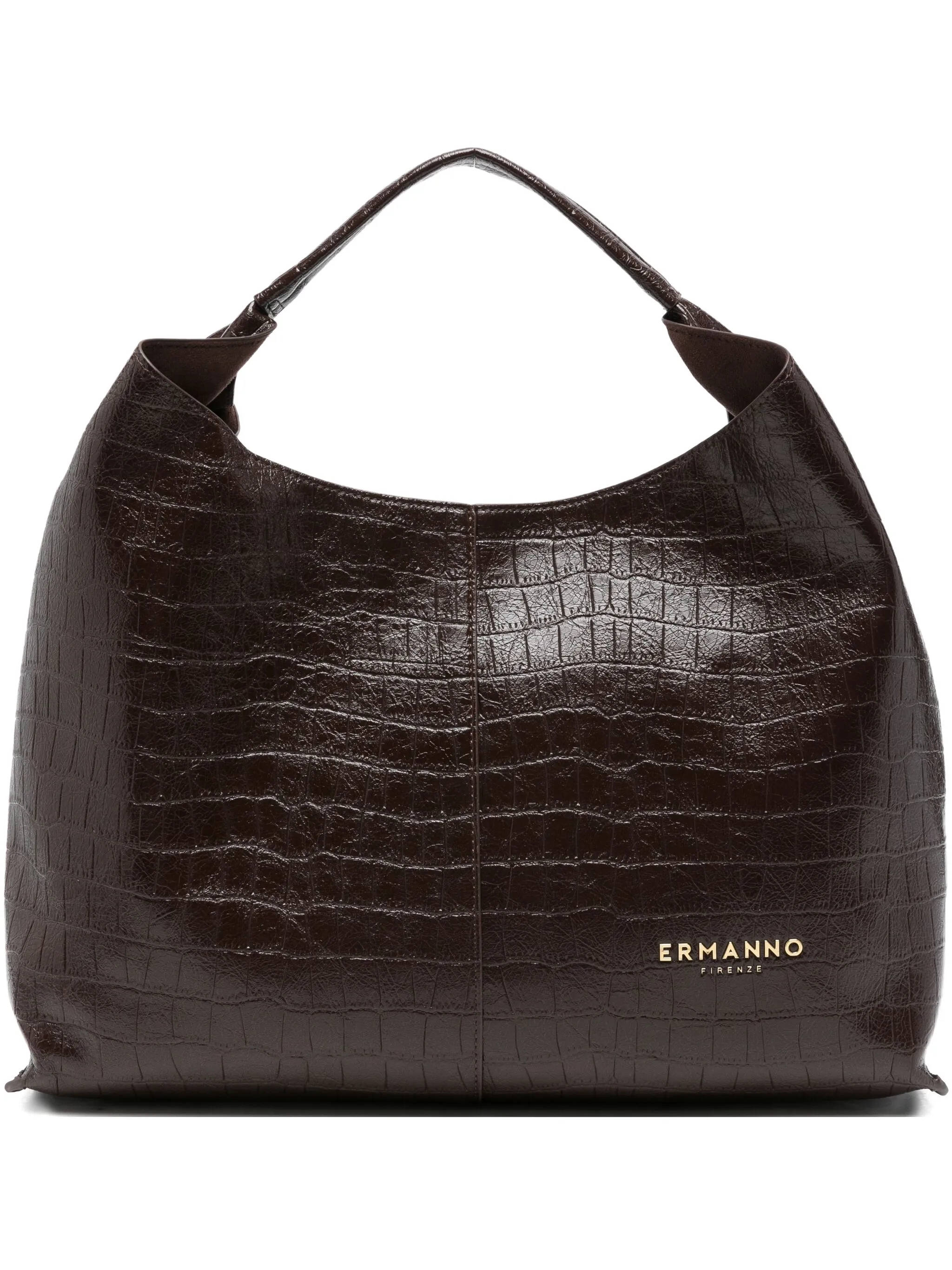 

Сумка-тоут с тиснением Ermanno Firenze, коричневый