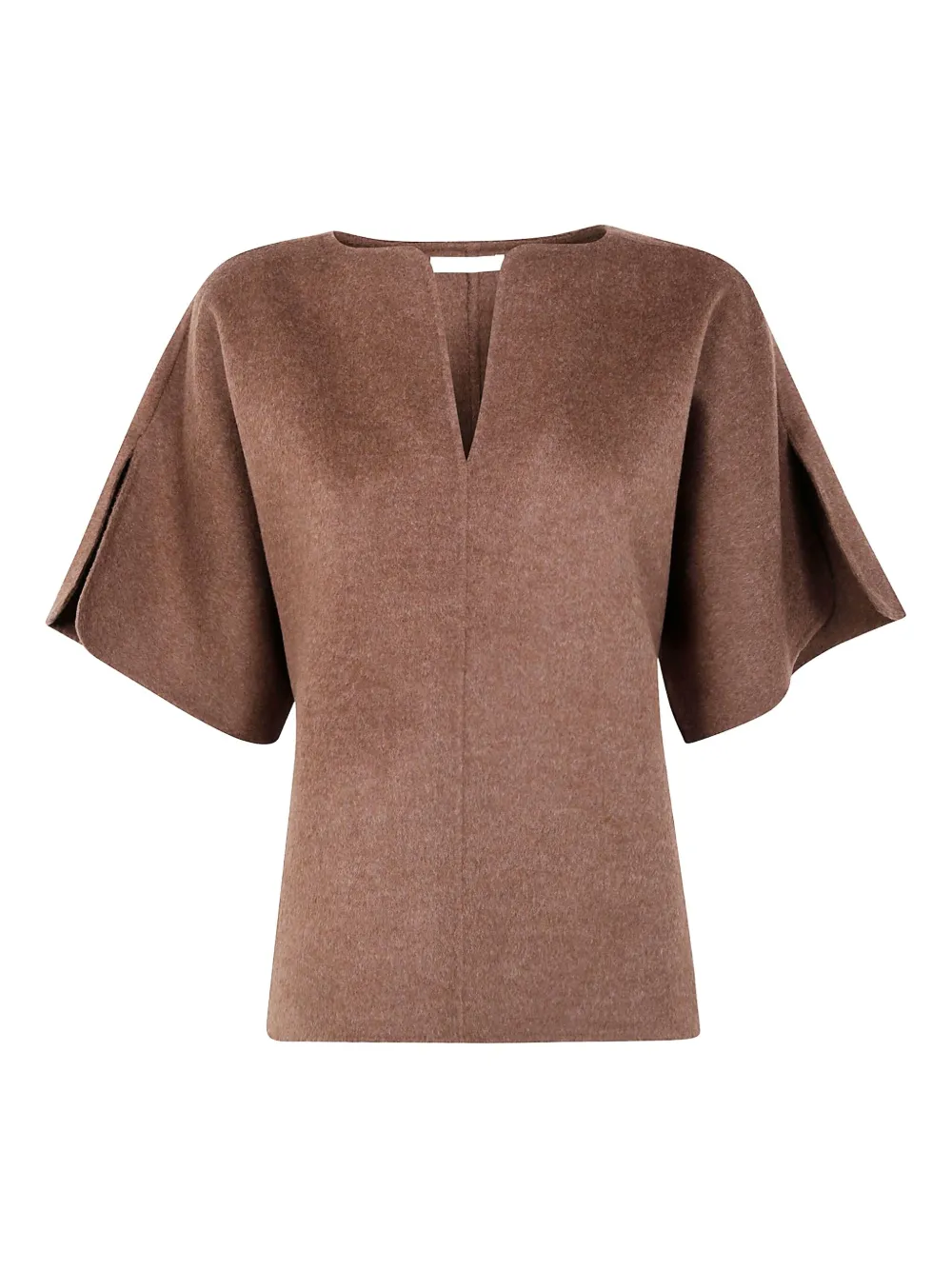 

Топ Calle с V-образным вырезом и короткими рукавами BY MALENE BIRGER, коричневый