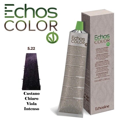 New Color 5.22 Светло-коричневый интенсивный фиолетовый крем без PPD и резорцина 100 мл, Echos — фото 2