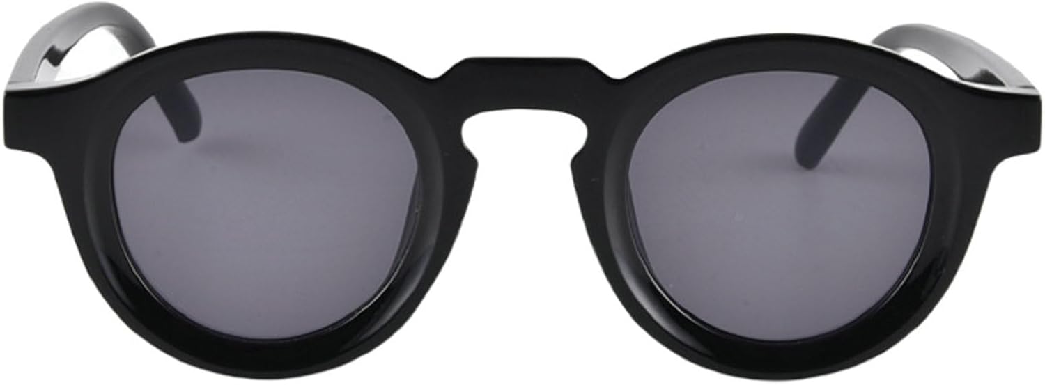 

Круглые солнцезащитные очки для женщин и мужчин в стиле панк, ретро, ​​модные солнцезащитные очки с прозрачными линзами и защитой от УФ-излучения UV400. Модные женские солнцезащитные очки mincl, Black