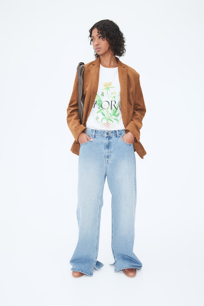 

Широкие джинсы H&M, синий