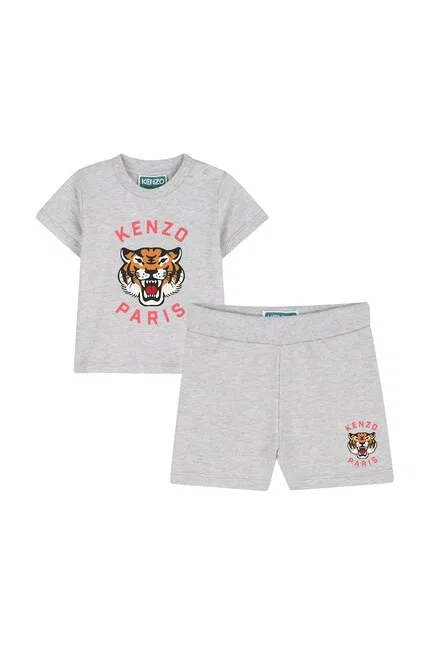 Комплект детский с принтом Kenzo Kids, серый