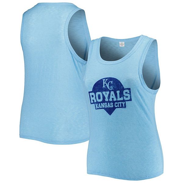 

Женская футболка-майка с высоким воротом Kansas City Royals Plus Size Tri-Blend Unbranded