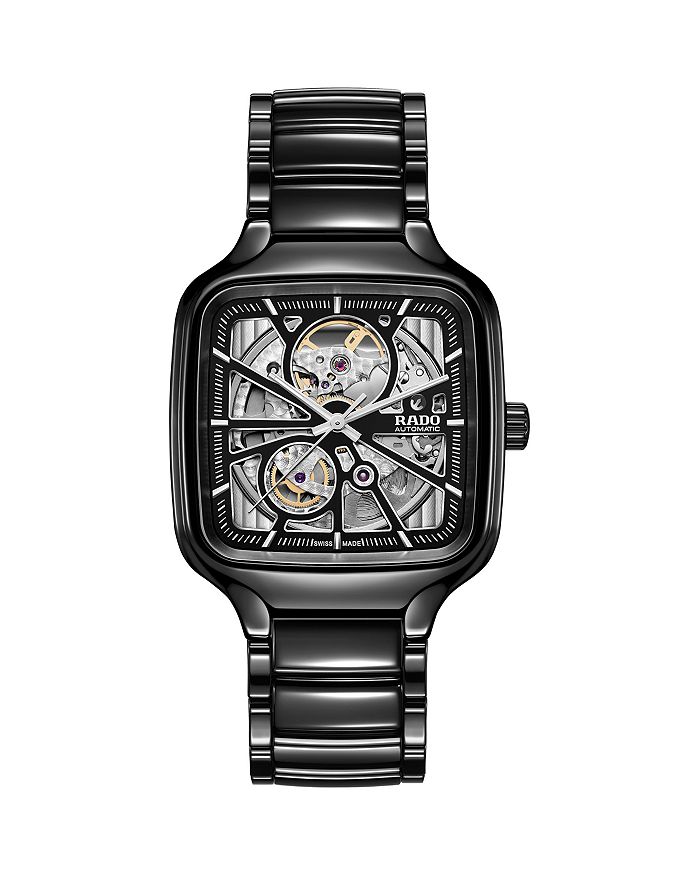 

Наручные часы True Square Automatic Open Heart, 38 мм x 38 мм RADO, черный